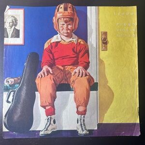 Vintage 1940s Saturday Evening Post Illustration – Musical Sport by Lonie Bee